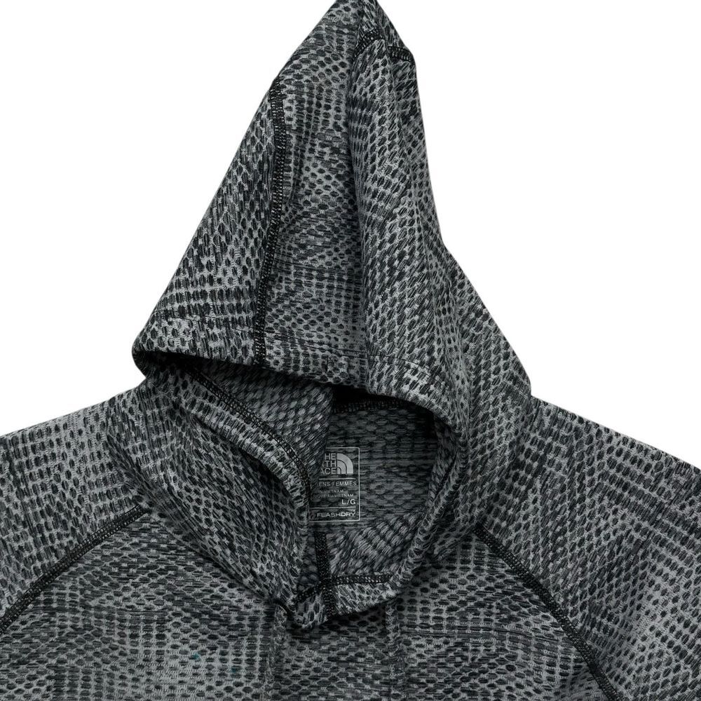 The North Face Womens Large Flash Dry Pullover Hoodie Gray Performance Athletic - Picture 4 of 9